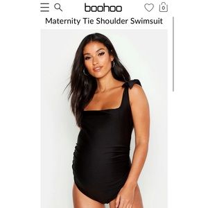 Boohoo Maternity Tie strap swimsuit